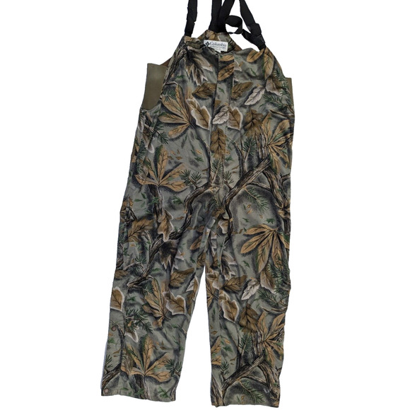 COLUMBIA Hunting Overalls Men Size XL buckeye vanish Camo Coveralls Bibs - Picture 1 of 10